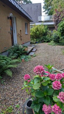 Bungalow mit Süd-Terrasse in Toplage von Ahrensburg – Sackgasse, nur 300 m ins Zentrum