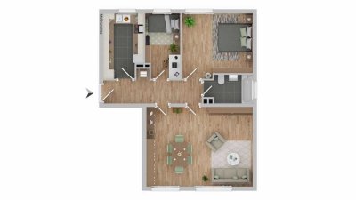 Perfekter Grundriss für die kleine Familie!