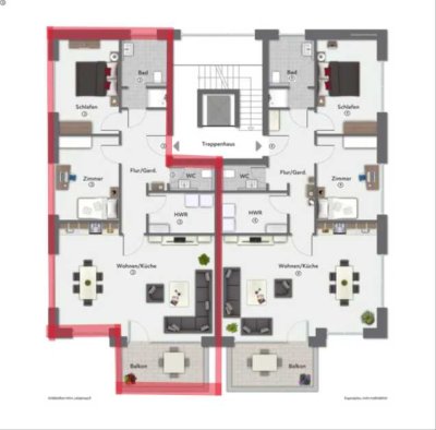 Exklusive, neuwertige 3-Raum-Wohnung mit geh. Innenausstattung mit Balkon und EBK in Wildeshausen