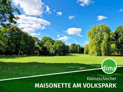 DG-Traumwhg. mit Blick über die Bäume des Volksparks! Maisonette mit Gäste-WC, Lift, Garage u.v.m.