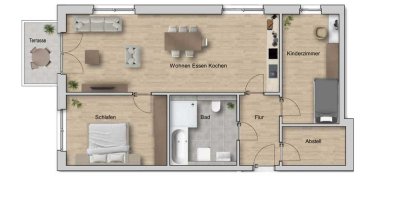 Moderne Neubauwohnung mitten in Welver für die kleine Familie - WBS erforderlich