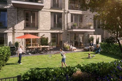Große Terrasse, teilw. überdacht und eigener Garten - besondere 4-Zimmer-Wohnung