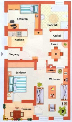 Schöne 3 Zimmer Terrassenwohnung in Edenstetten (94505 Bernried)