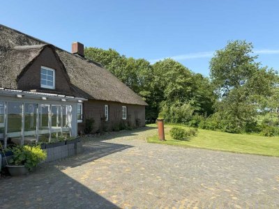 Charmantes Reetdachhaus in idyllischer Lage auf der Halbinsel Eiderstedt mit potenziellem Bauland