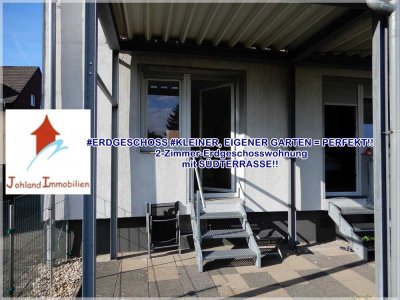 #ERDGESCHOSS #KLEINER, EIGENER GARTEN = PERFEKT!! 2-Zimmer-Erdgeschosswohnung mit SÜDTERRASSE!!