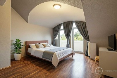 MANNELLA *Exklusive 3-Zimmer-Maisonettewohnung im Siegburger Zentrum. Balkon & Einbauküche, Stellpla