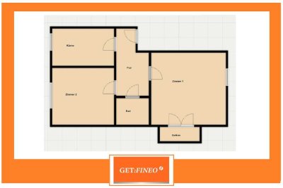 top vermietet, 2 Zimmer Eigentumswohnung,4,6 % Mietrendite !