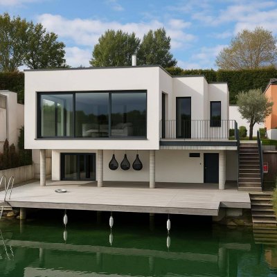 Architektonisches Seejuwel mit Privatsteg – Luxusresidenz direkt am Wasser