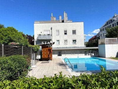 SÜDSEITIGES TERRASSENAPARTMENT MIT PARK - &amp; POOLBENUTZUNG