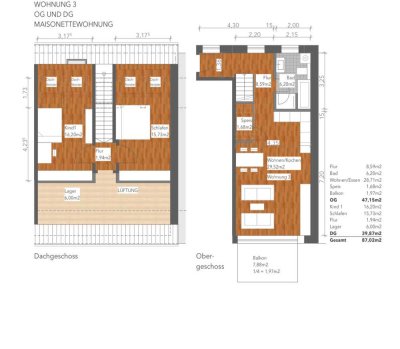 Tolle 3-Zimmer-Maisonette-Wohnung  mit Balkon in Gablingen