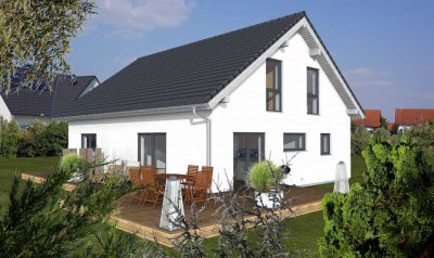 Null-Energie-Kosten-Einfamilienhaus mit Einliegerwohnung, optional mit Keller auf schönem Grundstück