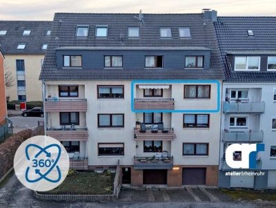 Flotte 3,5 Zimmer-Wohnung auf 73m² mit Balkon und Garage in ruhiger Seitenstraße von Altenessen