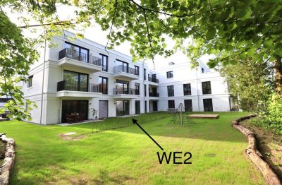 2-Raum-Neubauwohnung, bezugsfertig mit sonniger Gartenterrasse - Energie A+