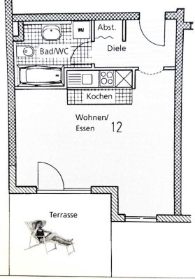 Vermietete schöne 1-Zimmer-Whg. in Bad Dürrheim zu verkaufen