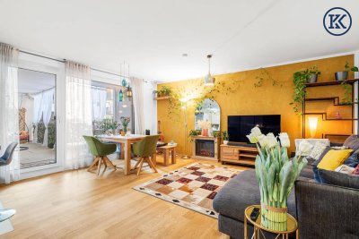 Hofseitige 3-Zimmer-Wohnung mit 14 m² Loggia