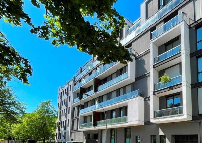 Exklusive 2-Zimmer-Whg. mit EBK, Parkett, Balkon & Tiefgarage im    "John Park"..... MITTEN IN MITTE