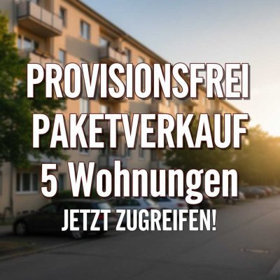Provisionsfreies Immobilienpaket: 5 Wohnungen aus Verwaltungsbestand zu verkaufen!