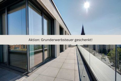 GRUNDERWERBSTEUER GESCHENKT: 4-Zimmer-Luxuspenthouse mit Corner-Terrasse und eigenen Aufzug