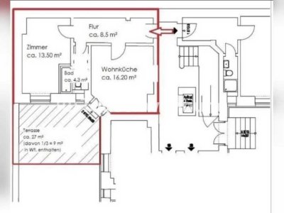 Tauschwohnung: 1,5 Zimmer Wohnung gegen 3 oder 4 Zimmer Wohnung