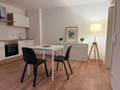 1-Zimmer-Apartment: Möbliert, Fußbodenheizung, Erstbezug