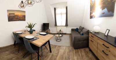 Arbeiten und Wohnen oder Ferienwohnung, traumhafte Maisonette Wiesbaden-Mitte, Aufzug, Klimaanlage