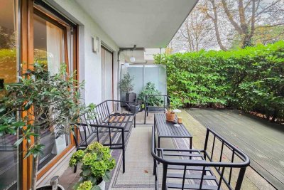 Wohnkomfort in Hürth-Hermülheim: 3-Zimmer-Erdgeschosswohnung mit Terrasse und Tiefgarage