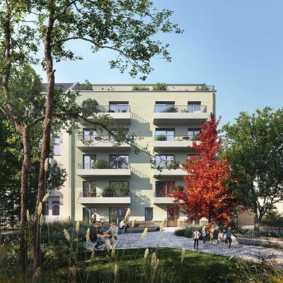 1,5-Zimmer-Neubau mit flexibler Raumlösung & Steuervorteil / Einbauküche / Terrasse zum Innenhof
