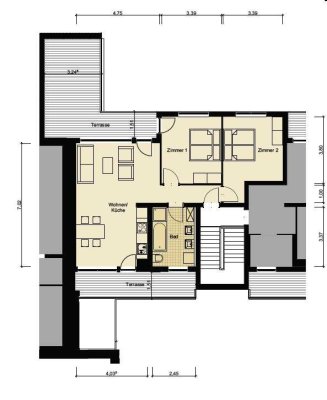 DG-Wohnung mit großer Terrasse & Sofortbezug � 0172/3261193
