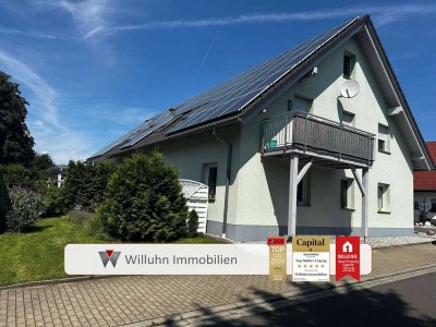 Maisonette-Wohnung mit Gemeinschaftsgarten - Stellplatz und Garage | Fußbodenheizung | Wärme-Pumpe