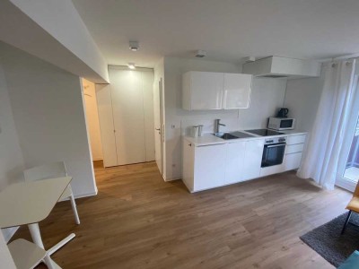 Sanierte & möblierte 1-Zimmer-Wohnung mit hochwertiger EBK, Balkon & Keller in Korntal-Münchingen