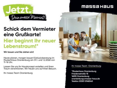 Tag der offenen Tür bei massa haus Berlin Sa. 31.01. - So. 01.02. in Oranienburg