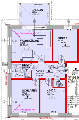 Schöne 4-Raum-Wohnung mit EBK und Balkon in Obernberg am Inn
