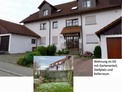 2,5-Zimmer Erdgeschosswohnung mit Gartenanteil in Zaberfeld