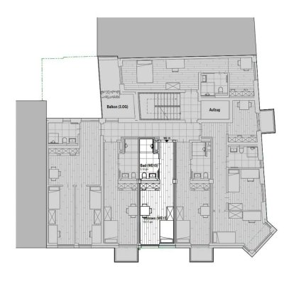 WE15 All-inclusive-Miete: exklusiver vollmöblierter Neubau, 1-Zi-Wohnung mit Einbauküche
