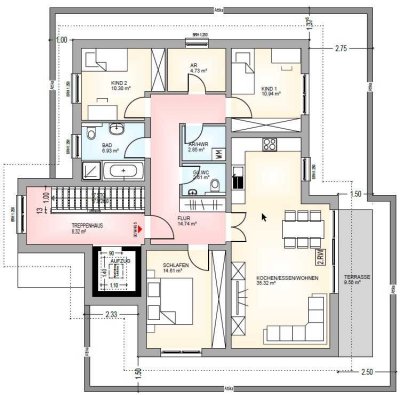 Attraktive 4-Zimmer-Penthouse-Wohnung  mit Terasse in Neuwied, Heimbach-Weiß