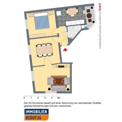 ALTBAUWOHNUNG MIT DIELENBÖDEN UND BALKON - von Privat