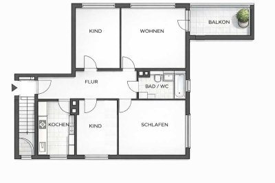 Hell und frisch sanierte 4-Zimmer-Wohnung in begehrter Lage