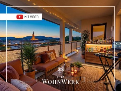 Über den Dächern von Graz – 5-Zimmerwohnung mit 100 m² Dachterrasse und Panoramablick zum Schlossberg und Herz-Jesu-Kirche