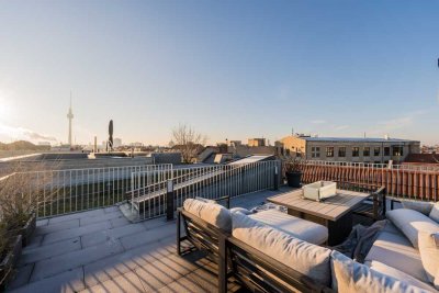 Mitte: Spektakuläres 215 m2 Penthouse mit Parkblick & Aufdachterrasse