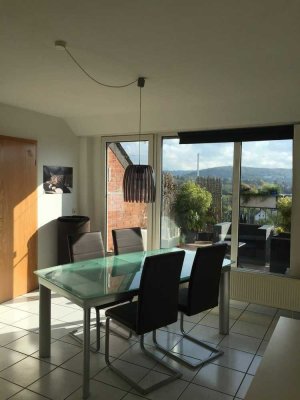 Stilvolle Dach-Maisonette mit Dachterrasse, Weitblick und besonderem Wohncharakter in Wuppertal
