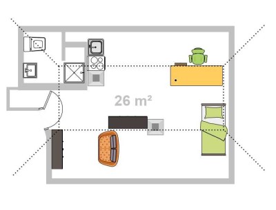 1-Zimmer DG Wohnung in Schutterwald