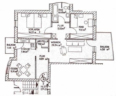 Schöne und gepflegte 3,5-Zimmer-Wohnung mit Balkon und EBK in Kümmersbruck