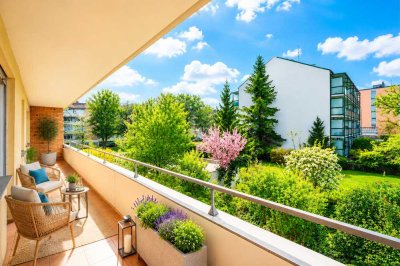 Familienfreundl. 4-Zi. mit Südseite z. Garten, großer Balkon, off. Kamin
