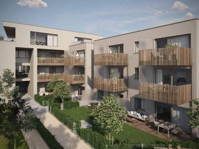 Zentral wohnen in Neuhofen an der Krems – 2-Zimmer-Neubauwohnung mit Loggia und eigener Tiefgarage