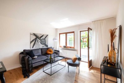 Charmante 3-Zimmer-Wohnung mit exklusivem 120 qm Garten in idyllischer Lage