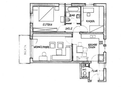 Ansprechende 3-Zimmer-Wohnung mit Wohnküche in Lengdorf