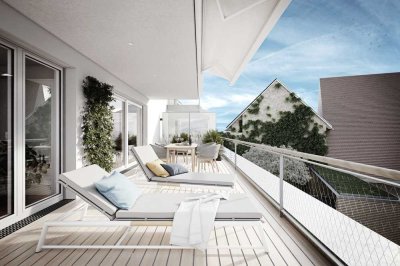 Sehr modern geschnittene Wohnung mit großer Terrasse im Neubau