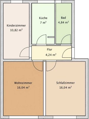 Renovierte 3-Zimmer-Wohnung mit neuer Küche in zentraler  Innenstadtlage