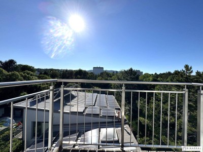 Zentral, aber ruhig gelegene 2 Zimmer Wohnung | Balkon | Grün- und Weitblick | Feldstraße - Brunn am Gebirge