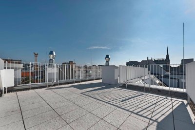 THE TEMPTATION - Penthouse mit traumhaftem Stadtblick, Terrasse &amp; Dachterrasse | 83 m² Freifläche, 4 Zimmer